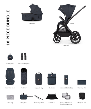Venicci Prams & Pushchairs Venicci x Hunter Upline 3, 2in1 Pushchair - Navy