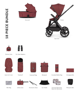 Venicci Prams & Pushchairs Venicci x Hunter Upline 3, 2in1 Pushchair - Red