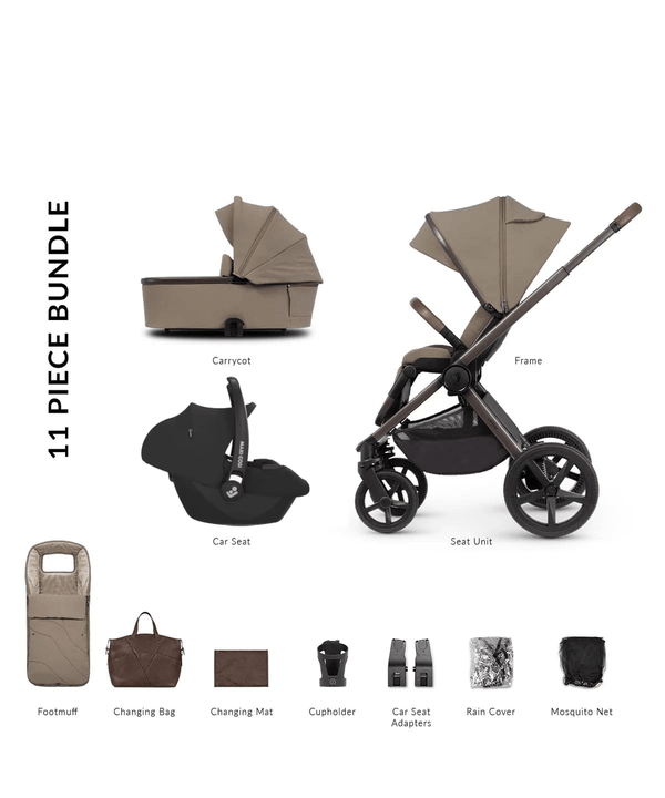 Venicci Pushchairs Venicci 3 in 1 Tinum UPLINE SE (Cabriofix i-Size) Travel System - Powder