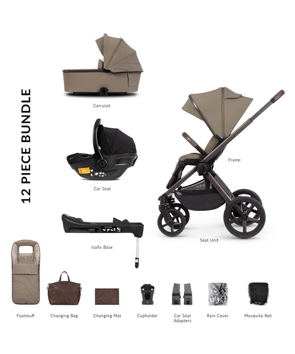 Venicci Pushchairs Venicci 4 in 1 Upline SE pram - Powder