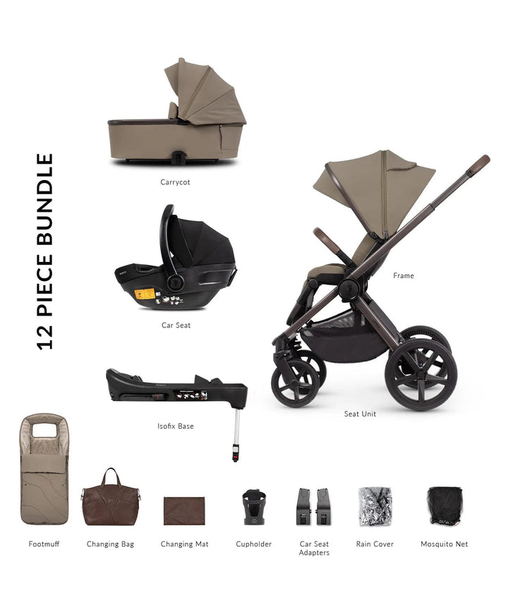 Venicci Pushchairs Venicci 4 in 1 Upline SE pram - Powder