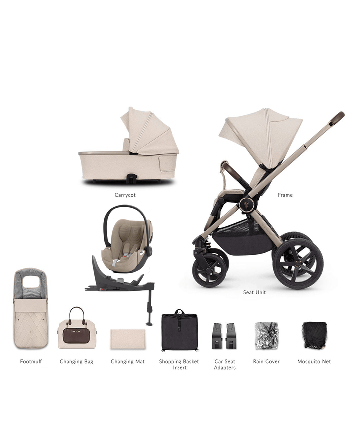 Venicci Travel Systems Venicci 3 in 1 Tinum UPLINE Cloud T Travel System - Stone Beige / Cozy Beige