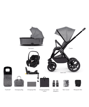 Venicci Travel Systems Venicci 3 in 1 Tinum UPLINE Pebble 360 PRO Travel System - Slate Grey