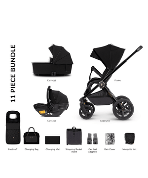 Venicci Travel Systems Venicci 3 in 1 Tinum UPLINE Pram - All Black