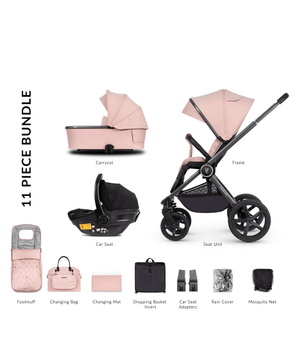 Venicci Travel Systems Venicci 3 in 1 Tinum UPLINE Pram - Misty Rose