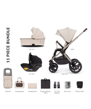 Venicci Travel Systems Venicci 3 in 1 Tinum UPLINE Pram - Stone Beige