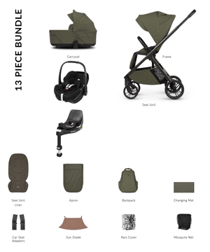 Venicci Travel Systems Venicci Tila 4in1 (Pebble 360 PRO2, Non-Slide) Travel System - Olive