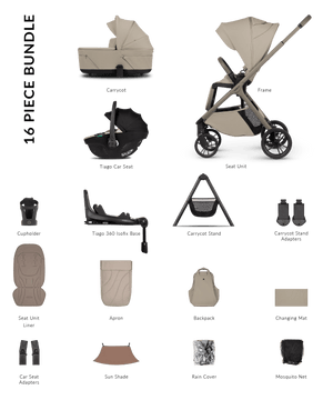 Venicci Travel Systems Venicci Tila 4in1 Plus Travel System - Latte/Beige