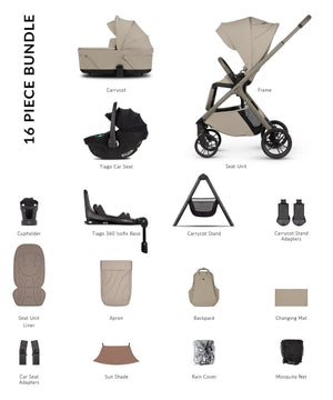 Venicci Travel Systems Venicci Tila 4in1 Plus Travel System - Latte/Black