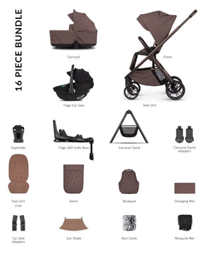 Venicci Travel Systems Venicci Tila 4in1 Plus Travel System - Noce/Black