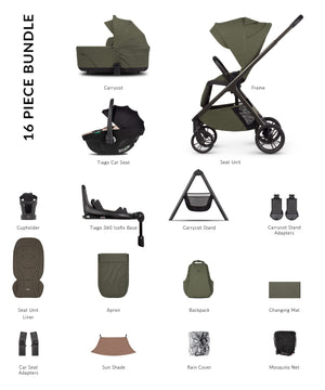 Venicci Travel Systems Venicci Tila 4in1 Plus Travel System - Olive/Beige