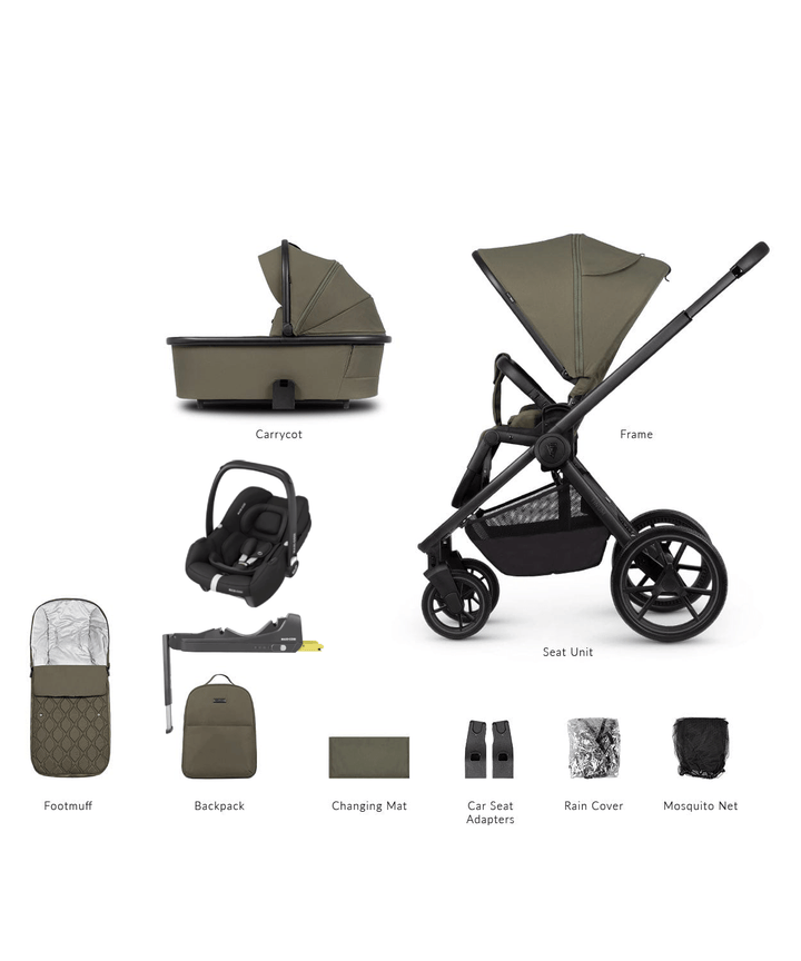 Venicci Travel Systems Venicci Tinum Edge Cabriofix i-Size Travel System - Moss