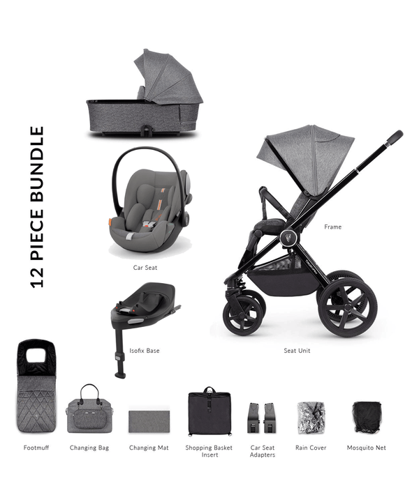 Venicci Travel Systems Venicci Tinum UPLINE (Cloud G Plus) Travel System - Slate Grey