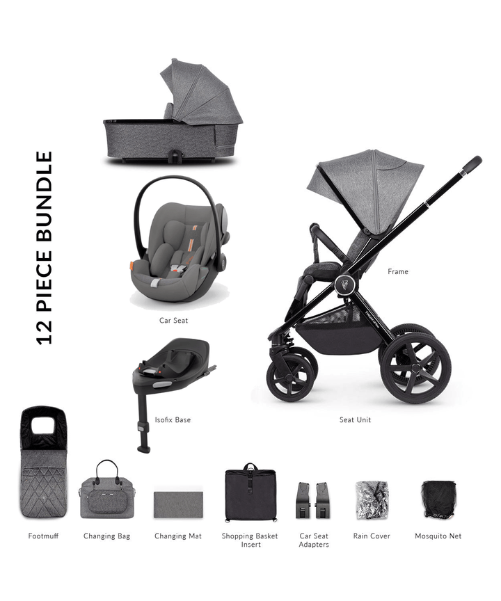 Venicci Travel Systems Venicci Tinum UPLINE (Cloud G Plus) Travel System - Slate Grey