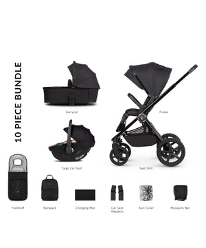 Venicci Travel Systems Venicci Upline 2, 3in1 Pushchair - All Black/Beige