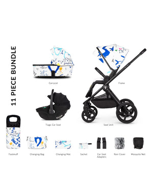 Venicci Travel Systems Venicci Upline 2, 3in1 Travel System - Special Edition, Draft White/Black