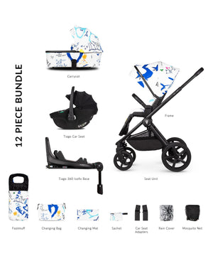Venicci Travel Systems Venicci Upline 2, 4in1 Travel System - Special Edition, Draft White/Black