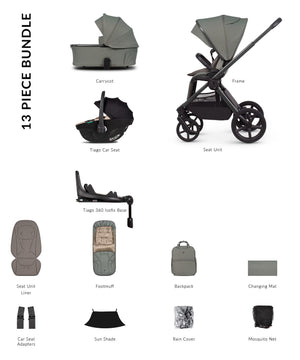 Venicci Travel Systems Venicci Upline 3, 4in1 Travel System - Aloe/Beige