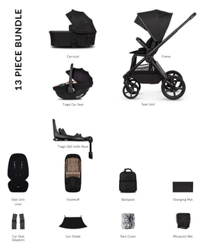 Venicci Travel Systems Venicci Upline 3, 4in1 Travel System - Onyx/Beige