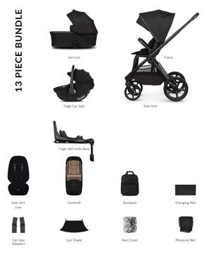 Venicci Travel Systems Venicci Upline 3, 4in1 Travel System - Onyx/Black