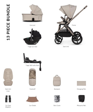 Venicci Travel Systems Venicci Upline 3, 4in1 Travel System - Pebble/Black