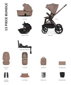 Venicci Travel Systems Venicci Upline 3, 4in1 Travel System - Sand/Beige