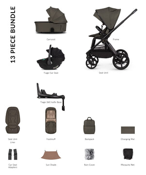 Venicci Travel Systems Venicci Upline 3, 4in1 Travel System - Truffle/Black [In-store Only]