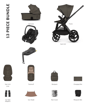 Venicci Travel Systems Venicci Upline 3 (Cabriofix i-Size) Travel System - Truffle [In-store Only]