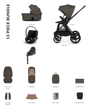 Venicci Travel Systems Venicci Upline 3 (Cloud T) Travel System - Truffle [In-store Only]