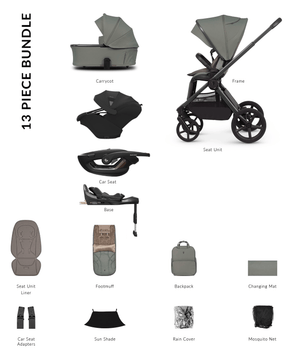 Venicci Travel Systems Venicci Upline 3 (Coral Slide Pro) Travel System - Aloe
