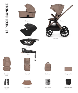 Venicci Travel Systems Venicci Upline 3 (Coral Slide Pro) Travel System - Sand