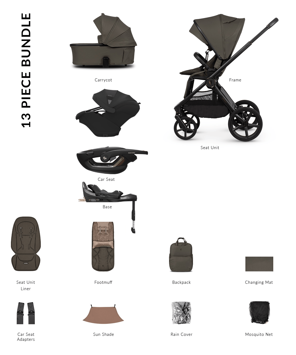 Venicci Upline 3 Coral Slide Pro Travel System | Truffle – UK Baby Centre