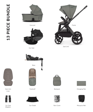 Venicci Travel Systems Venicci Upline 3 (Pebble Slide Pro) Travel System - Aloe