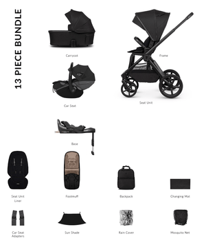 Venicci Travel Systems Venicci Upline 3 (Pebble Slide Pro) Travel System - Onyx