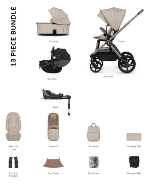 Venicci Travel Systems Venicci Upline 3 (Pebble Slide Pro) Travel System - Pebble