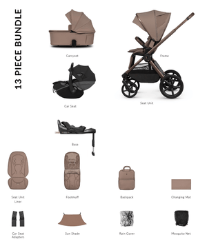 Venicci Travel Systems Venicci Upline 3 (Pebble Slide Pro) Travel System - Sand