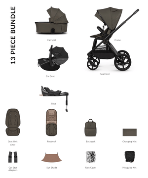 Venicci Travel Systems Venicci Upline 3 (Pebble Slide Pro) Travel System - Truffle [In-store Only]