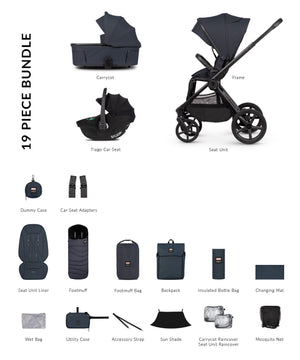Venicci Travel Systems Venicci x Hunter Upline 3, 3in1 Travel System - Navy/Black