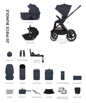 Venicci Travel Systems Venicci x Hunter Upline 3, 4in1 Travel System - Navy/Beige