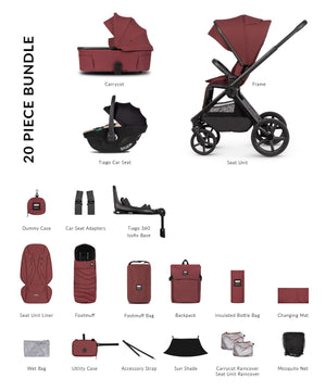 Venicci Travel Systems Venicci x Hunter Upline 3, 4in1 Travel System - Red/Beige
