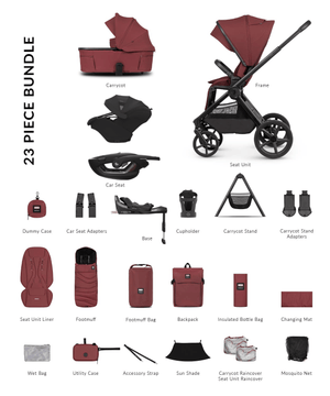 Venicci Travel Systems Venicci x Hunter Upline 3, (Coral Slide Pro) Plus Travel System - Red