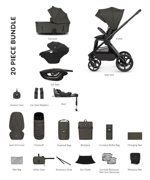 Venicci Travel Systems Venicci x Hunter Upline 3 (Coral Slide Pro) Travel System - Dark Olive
