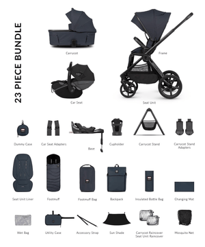 Venicci Travel Systems Venicci x Hunter Upline 3, (Pebble Slide Pro) Plus Travel System - Navy