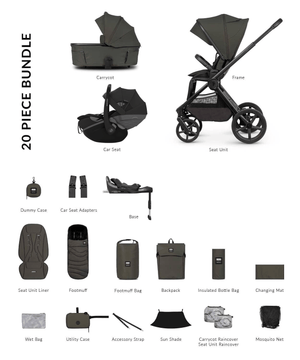 Venicci Travel Systems Venicci x Hunter Upline 3 (Pebble Slide Pro) Travel System - Dark Olive