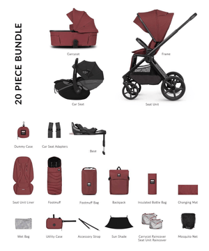 Venicci Travel Systems Venicci x Hunter Upline 3 (Pebble Slide Pro) Travel System - Red