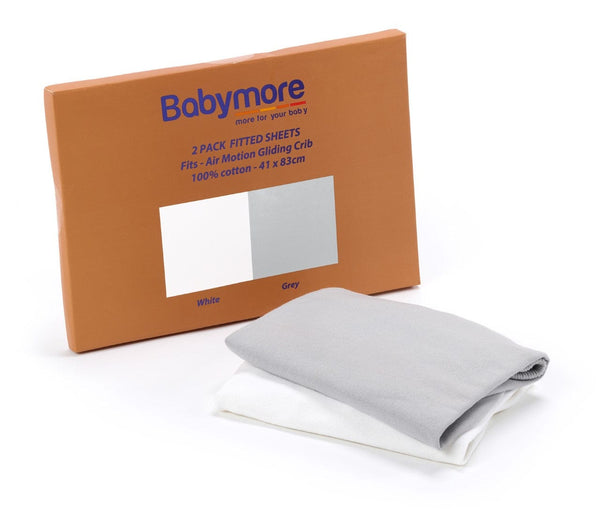 Babymore Bedding Babymore Air Motion Fitted Sheets - White & Grey