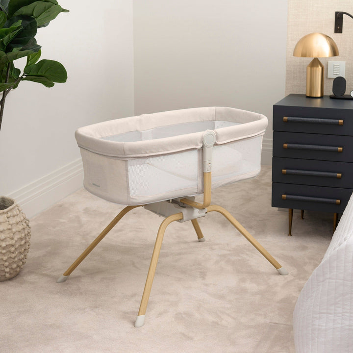 Babymore Bedside Crib Babymore Air Motion Gliding Crib - Cream