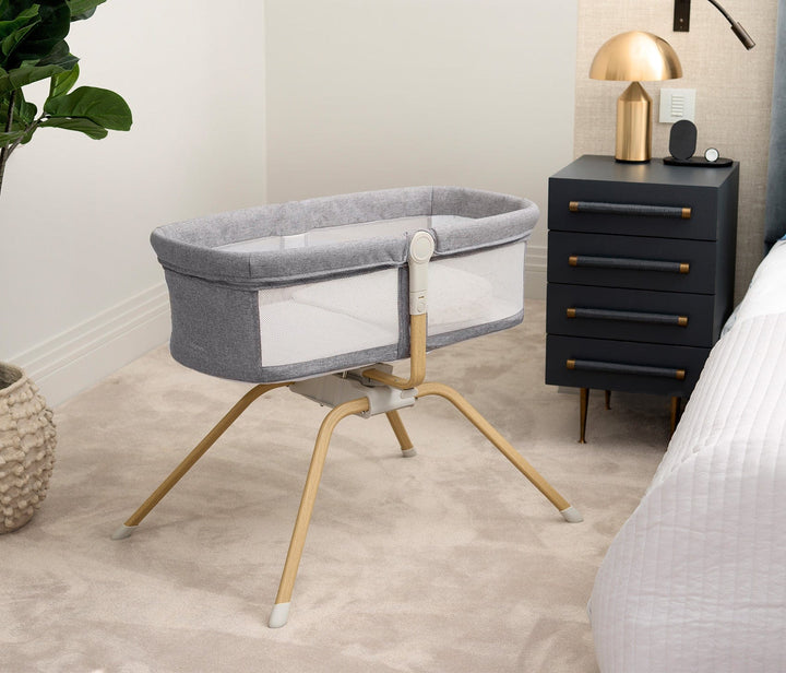 Babymore Bedside Crib Babymore Air Motion Gliding Crib - Slate