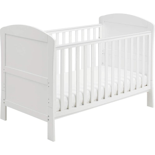 Babymore Cot Beds Babymore Aston Drop Side Cot Bed - White