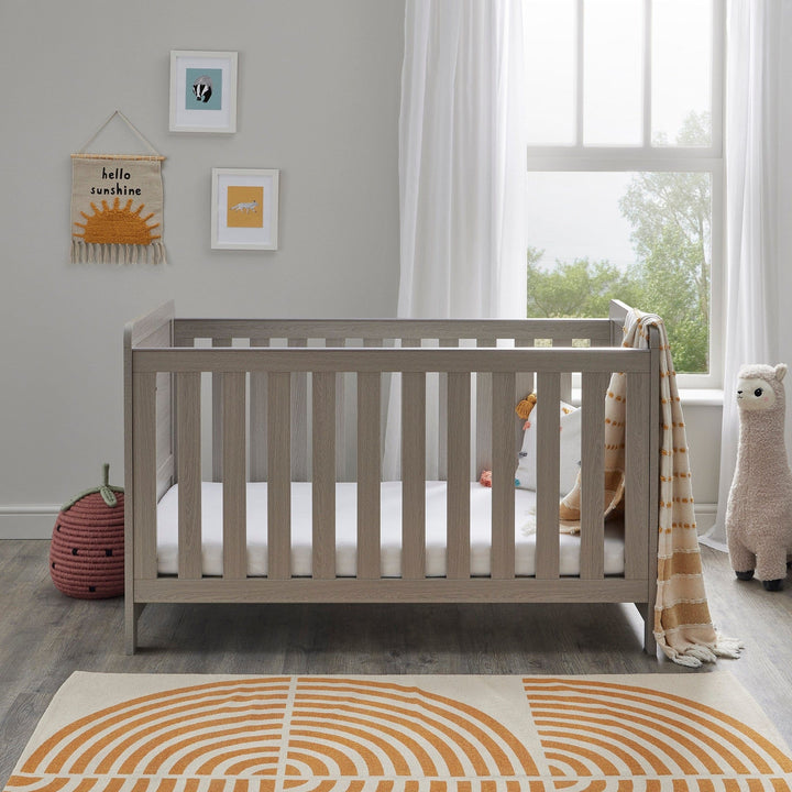 Babymore Cot Beds Babymore Caro Cot Bed - Grey Wash